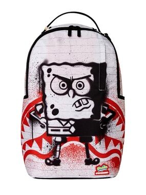 SpongeBob Sprayground Graphic Backpack - White, Black & Red